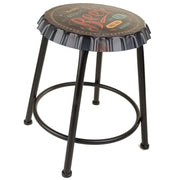 Sgabello rotondo in metallo nero d35x46h cm