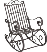 Sedia Oscillante - 92x59x90 cm - Metallo - Verde - Resistente al Tempo - Stabile - Progettata con Design Classico