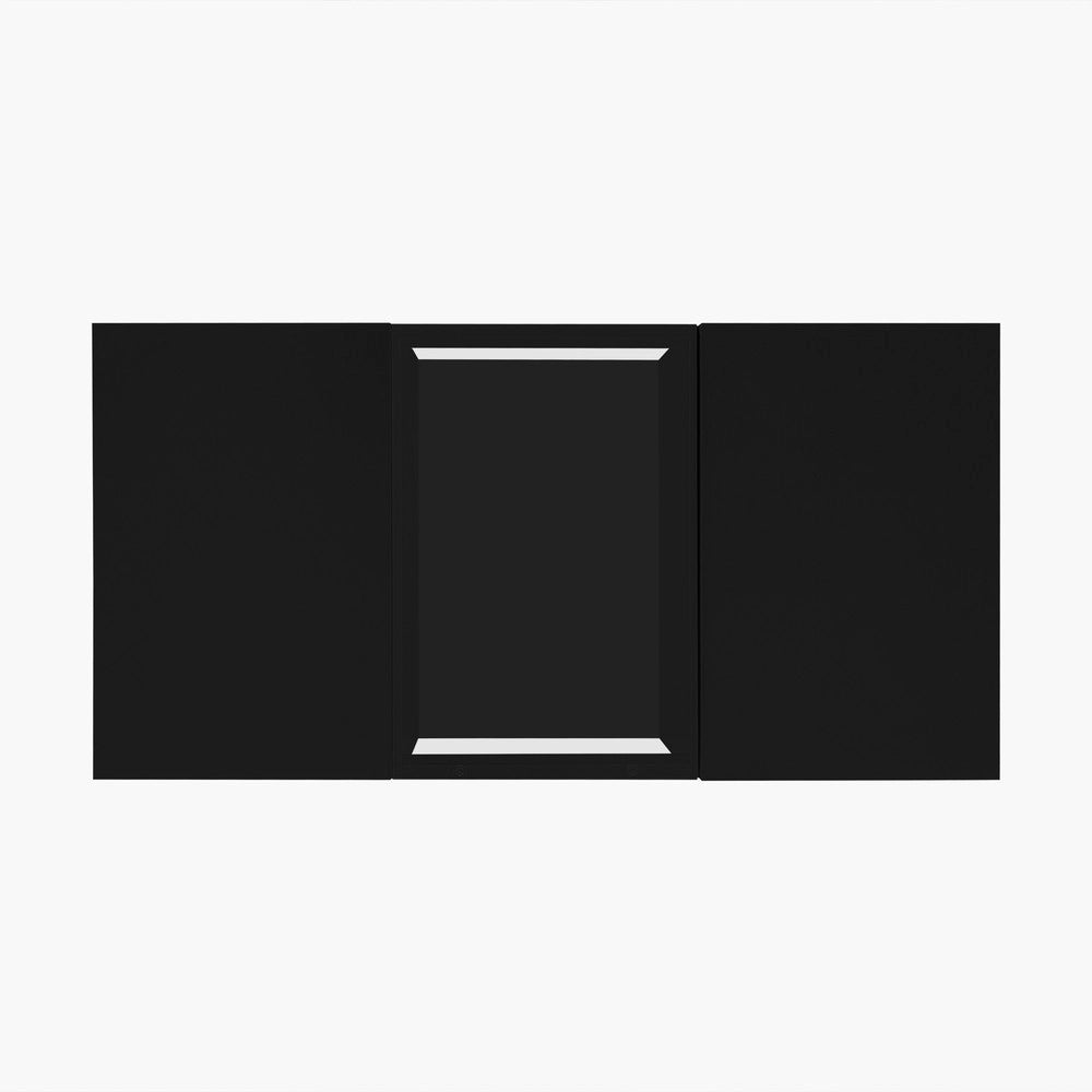 Tavolino da Caff¨¨ con LED, Vetro, 2 Cassetti ¨C MINIMAL ¨C Nero 100x50x35
