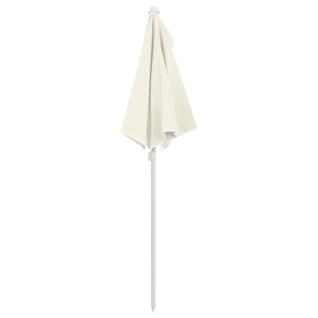 Ombrello | Parasolne Semicircolare da Giardino con Palo 180x90 cm Sabbia