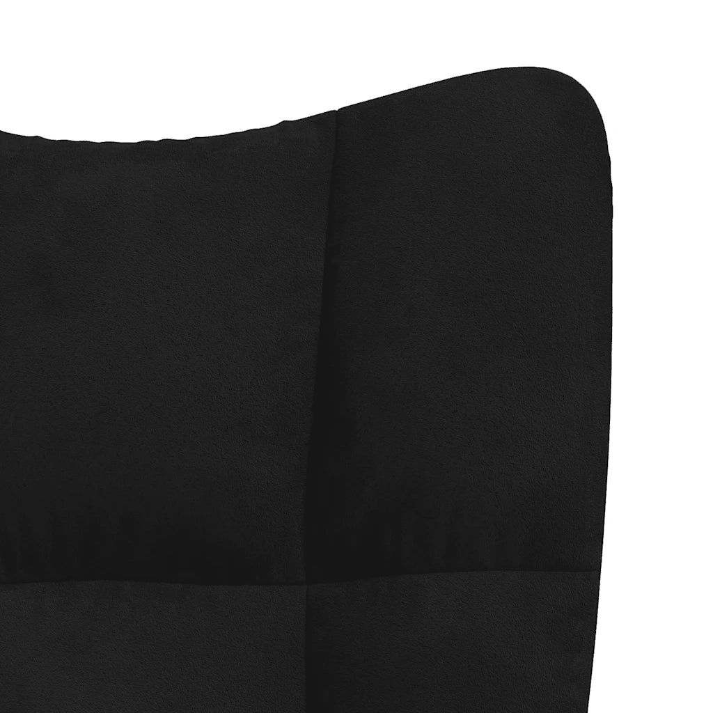 Sedia a Dondolo Nera in Velluto CFW3209044