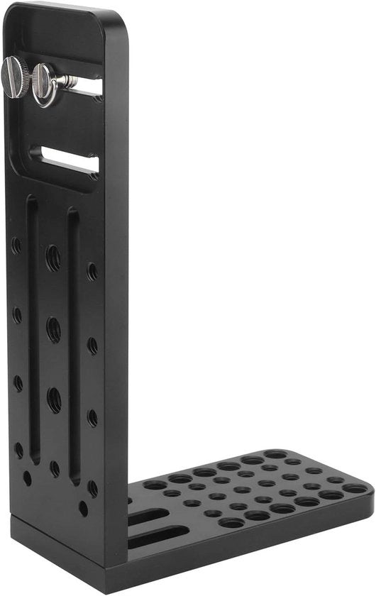 L-beugelplaat per fotocamera DSLR Stabilizzatore verticale per video - L-beugel Quick Release universale con Multi 1/4 pollice e 3/8 pollice