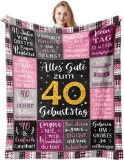 Regalo di compleanno 40 anni per donna, 40 anni di compleanno per donna, dono per 40 anni di compleanno, compleanno 40 anni, 40 anni di compleanno donna, 40 anni di compleanno dono, deken 200x150CM per compleanno 40 anni.