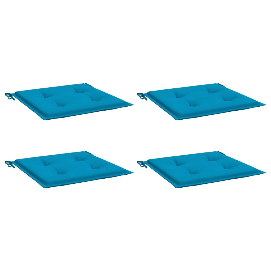 Cuscini per Sedia 4 pz Blu 50x50x3 cm in Tessuto Oxford 314046