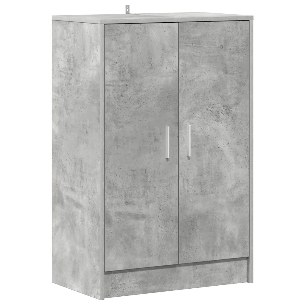 Scarpiera Grigio Cemento 60x35x92 cm in Truciolato cod mxl 47882