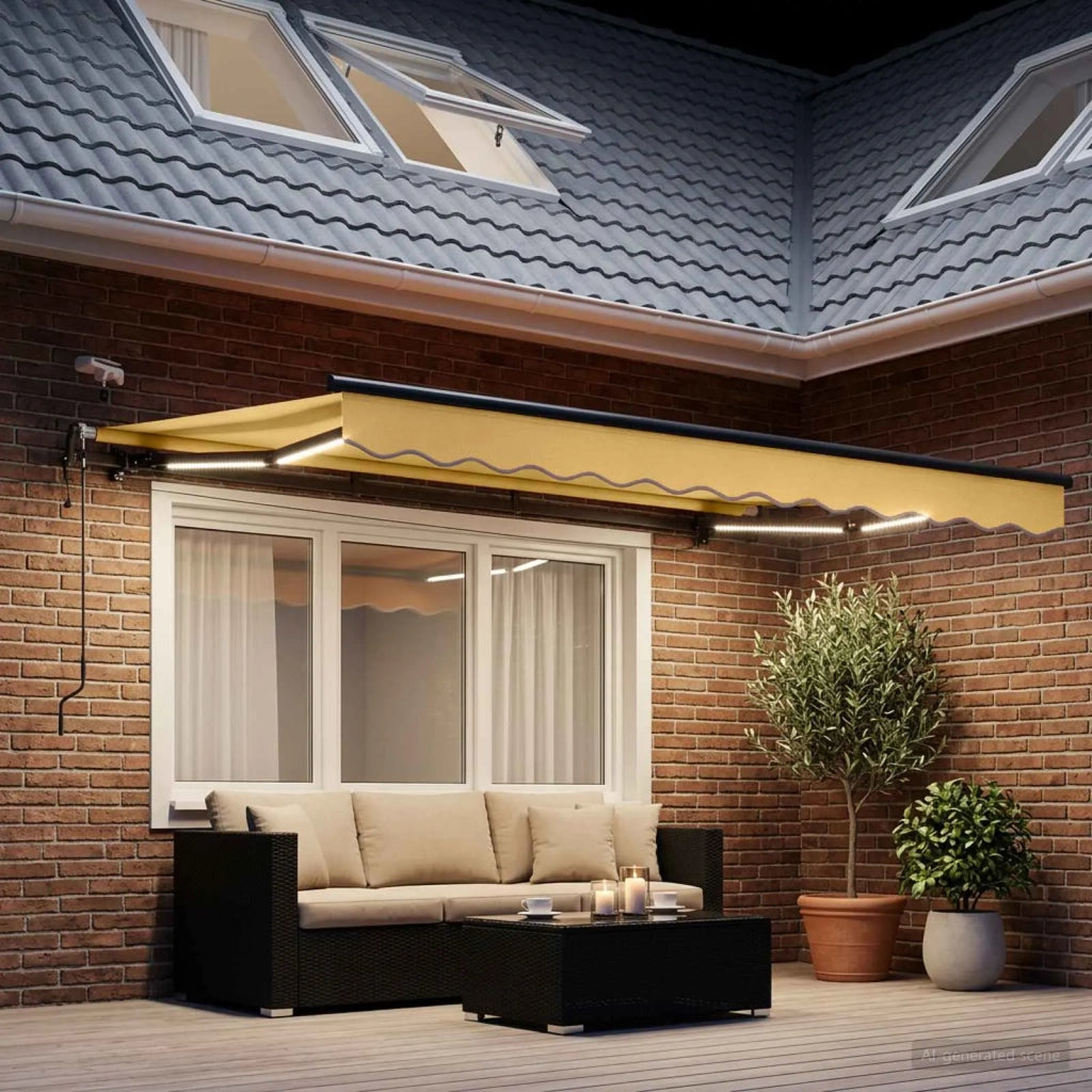 Tenda retrattile Sabbia 450 × 300 cm Poliestere 3426193