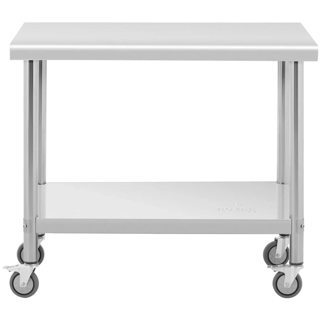 Tavolo da lavoro professionale da cucina Premium 60 x 100 cm 155 kg acciaio inox argento 14_0010017