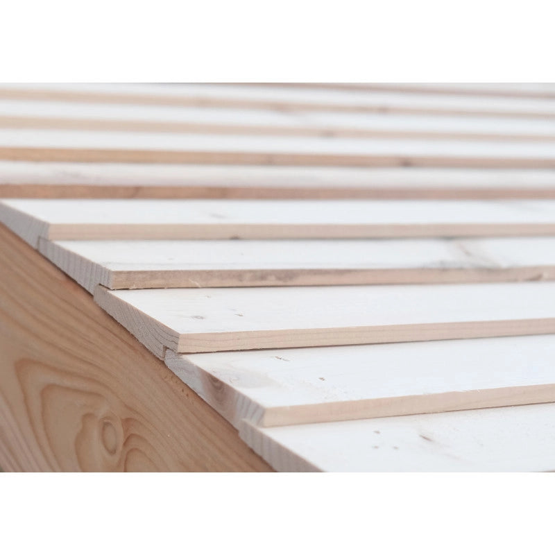 Legnaia da esterno in legno 162x60x205 cm - Abete impregnato - Con griglie decorative