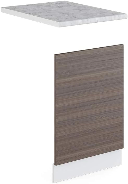 Pannello frontale R-Line, Grigio nobile, 45 cm, PL Marmo, per la libera combinazione all'interno di sistemi cucina modulari