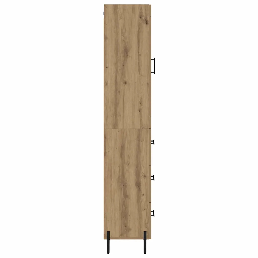 Credenza | Madia | Buffet da pranzo | Armadio da pranzo con cassetto Rovere artigianale 34,5 x 34 x 180 cm