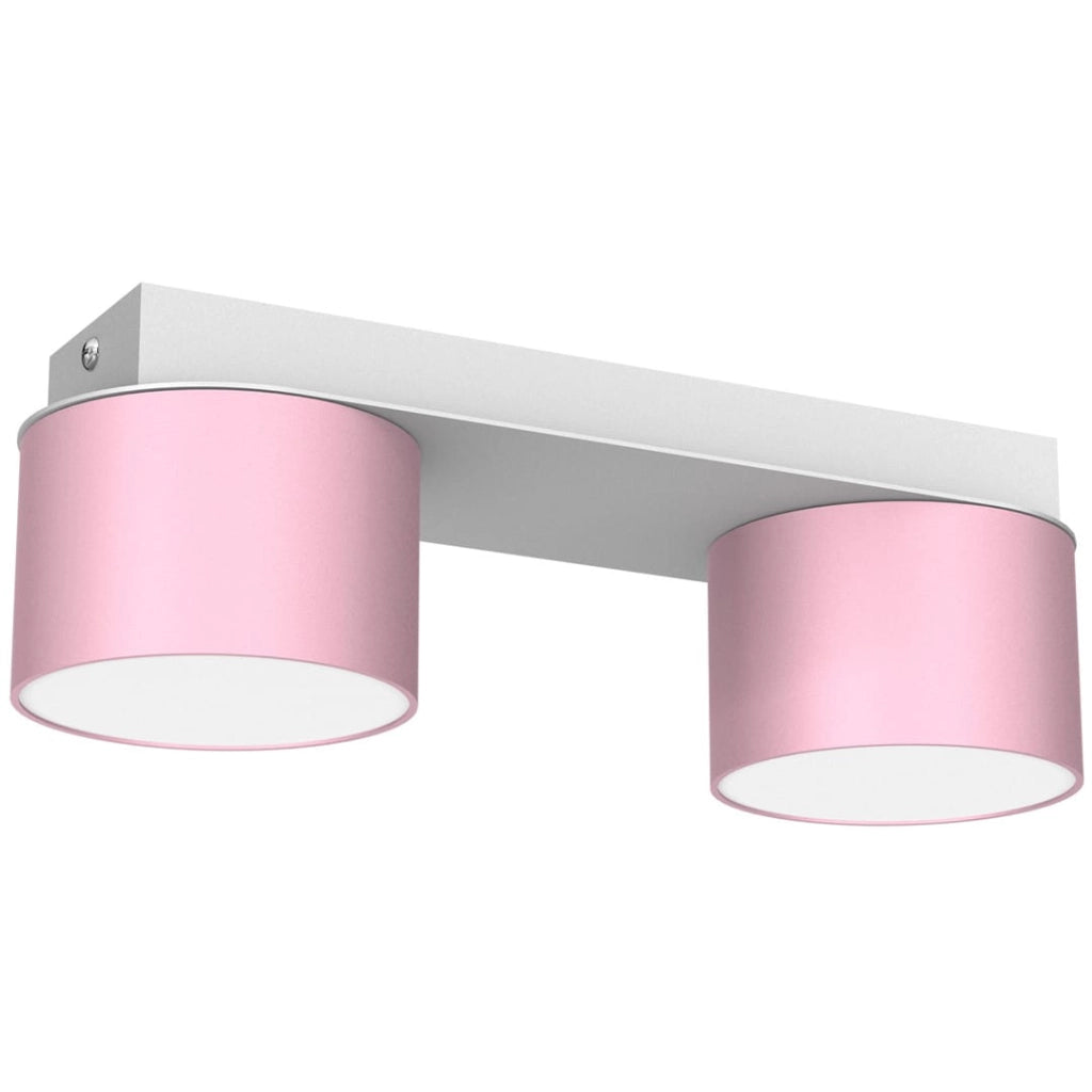 Plafoniera Milagro Dixie 2 luci GX53 rosa 20W metallo