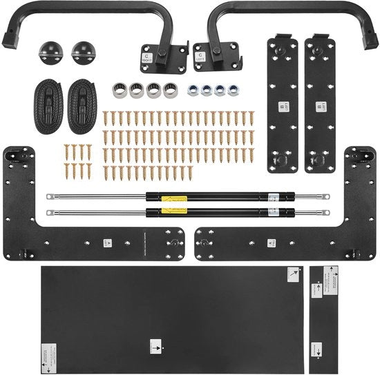 Kit di Cucina Completo, Cucina Diy Luxe con Gruppo di Elevazione Pneumatico, Struttura Rigida Sostegno, Cassetta di Vestiti Opportuna e Pieghevole Risparmio di Spazio