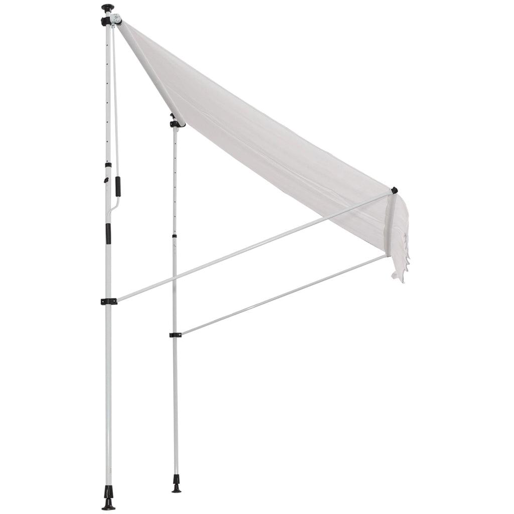 Telo da Sole Manuale Retrattile ¨C zephmum ¨C Bianco 200x150x170-280 cm