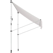 Telo da Sole Manuale Retrattile ¨C zephmum ¨C Bianco 200x150x170-280 cm