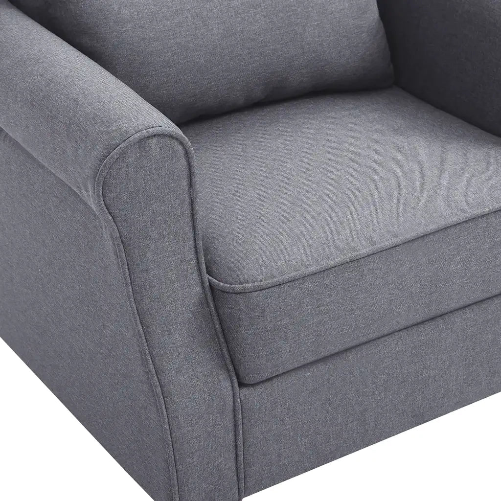 Poltrona-Divano Sedia-Poltroncina Grigio Scuro in Tessuto 542721