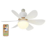 Trade Shop - Ventilatore Da Soffitto Con Luce Led Regolabile E27 60w Telecomandato Senza Fili -