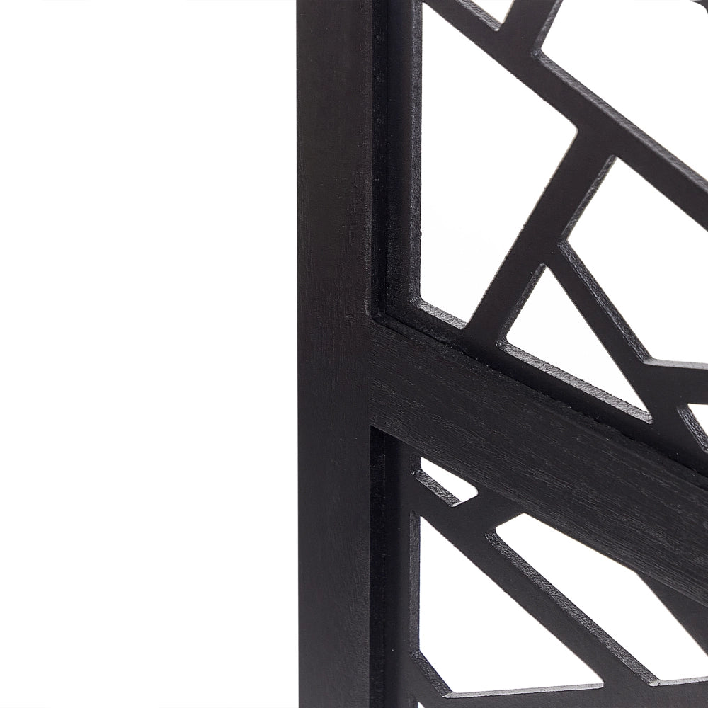 Divisorio per ambienti in legno di Paulownia nero MDF 4 pannelli pieghevoli schermo decorativo divisorio soggiorno camera da letto design tradizionale moderno