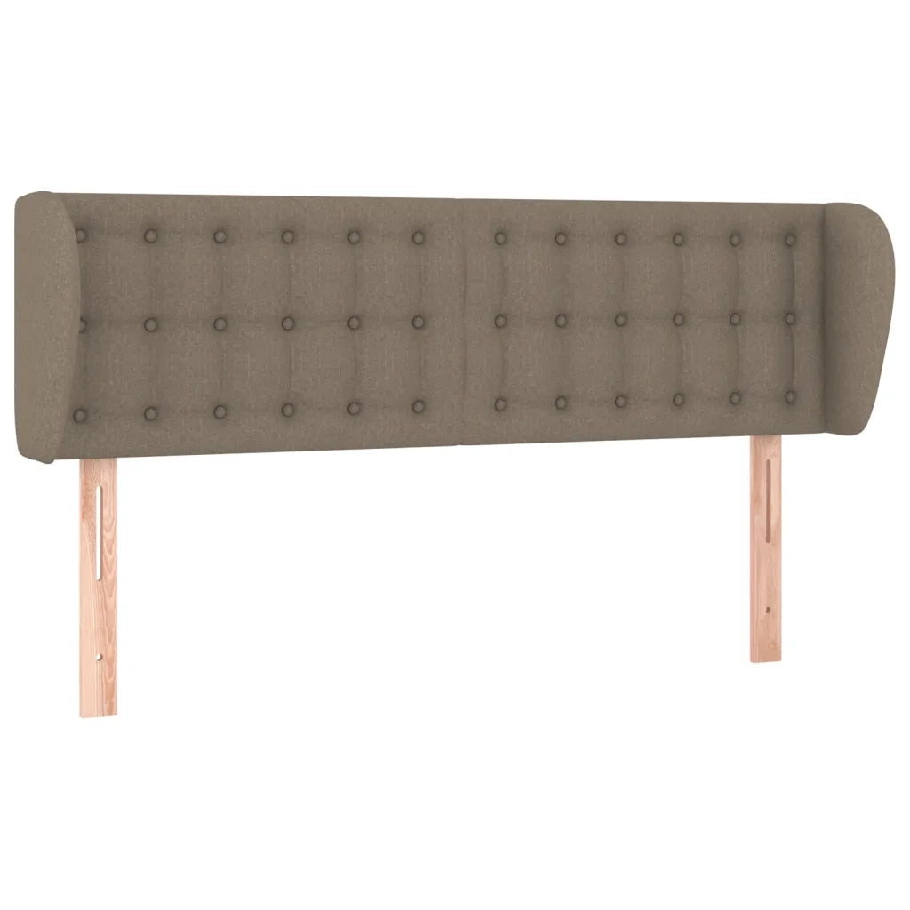 Testiera | Testata ad Orecchio Tortora 147x23x78/88 cm in Tessuto
