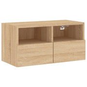 Mobile TV multimediale mensola TV mobile TV sala da pranzo soggiorno camera da letto a parete rovere Sonoma 60 x 30 x 30 cm legno ingegnerizzato marrone 02_0028161