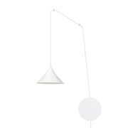 Lampada a parete ABRAMO in acciaio bianco