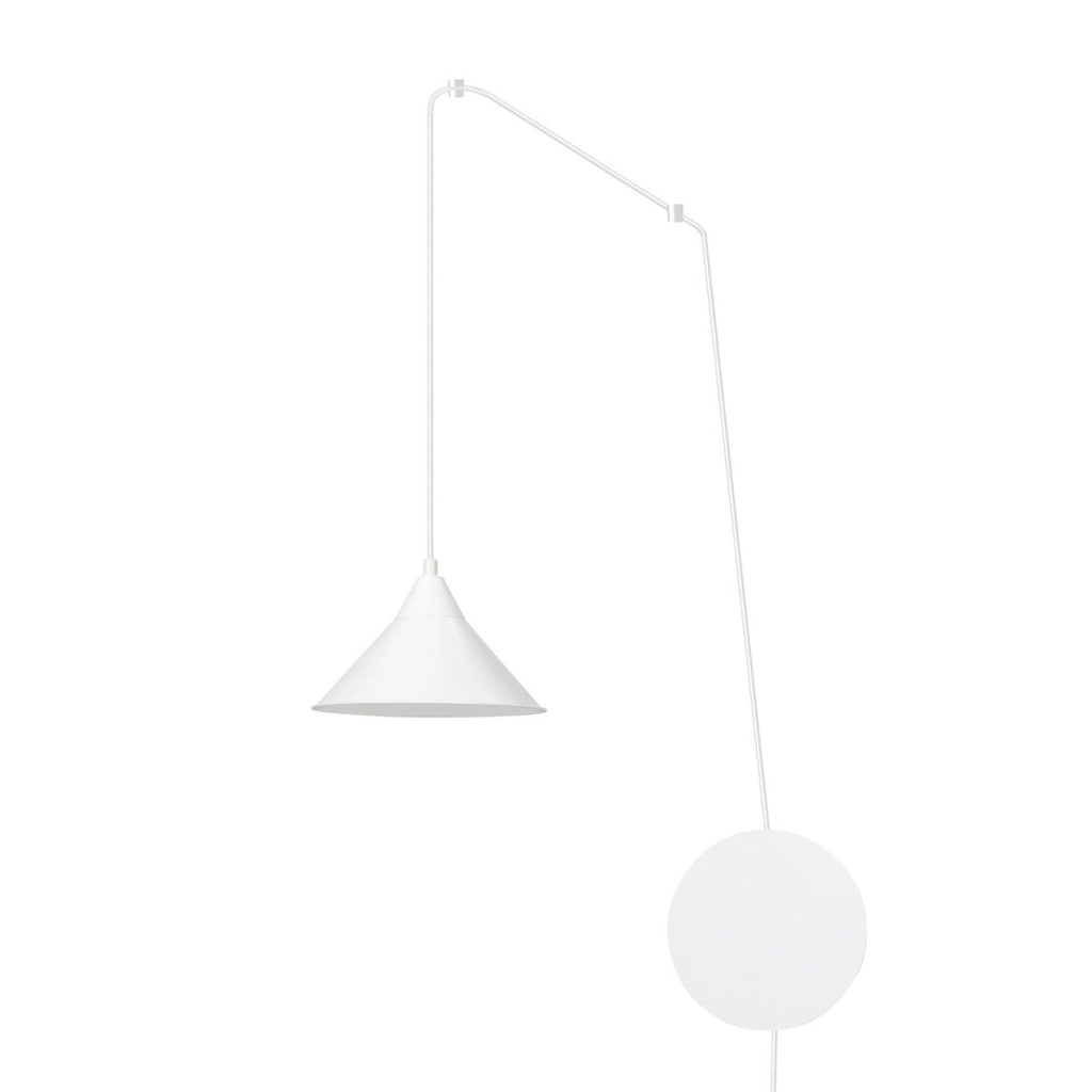 Lampada a parete ABRAMO in acciaio bianco