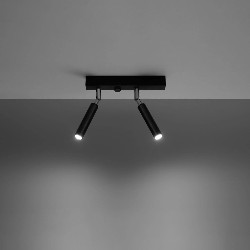 Barra soffitto OPTIMA 2 spot nera/cromo G9 Pure Lume