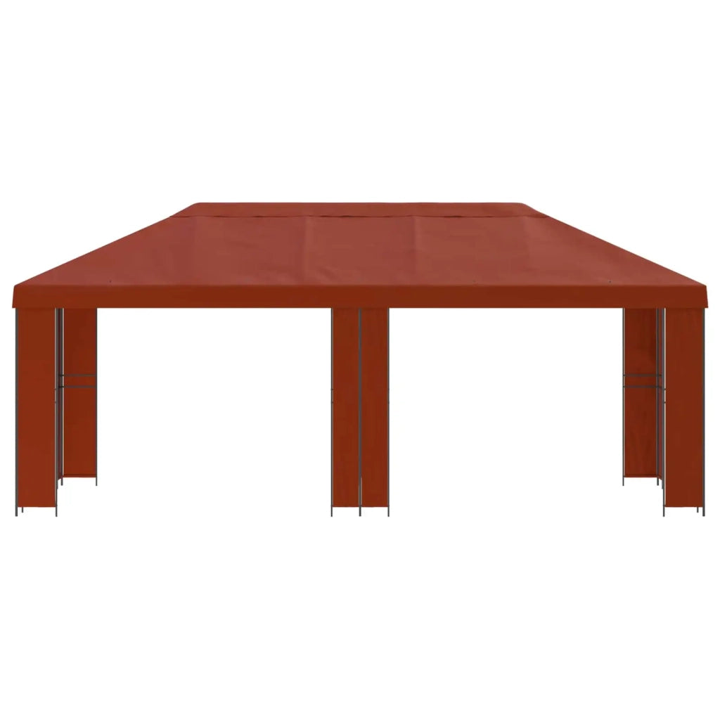 Gazebo da giardino 6 x 3 m Terracotta Poliestere e Acciaio 190