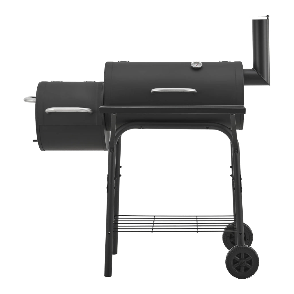 Barbecue affumicatore a carbone 115 x 110 x 64 cm acciaio nero 03_0008980