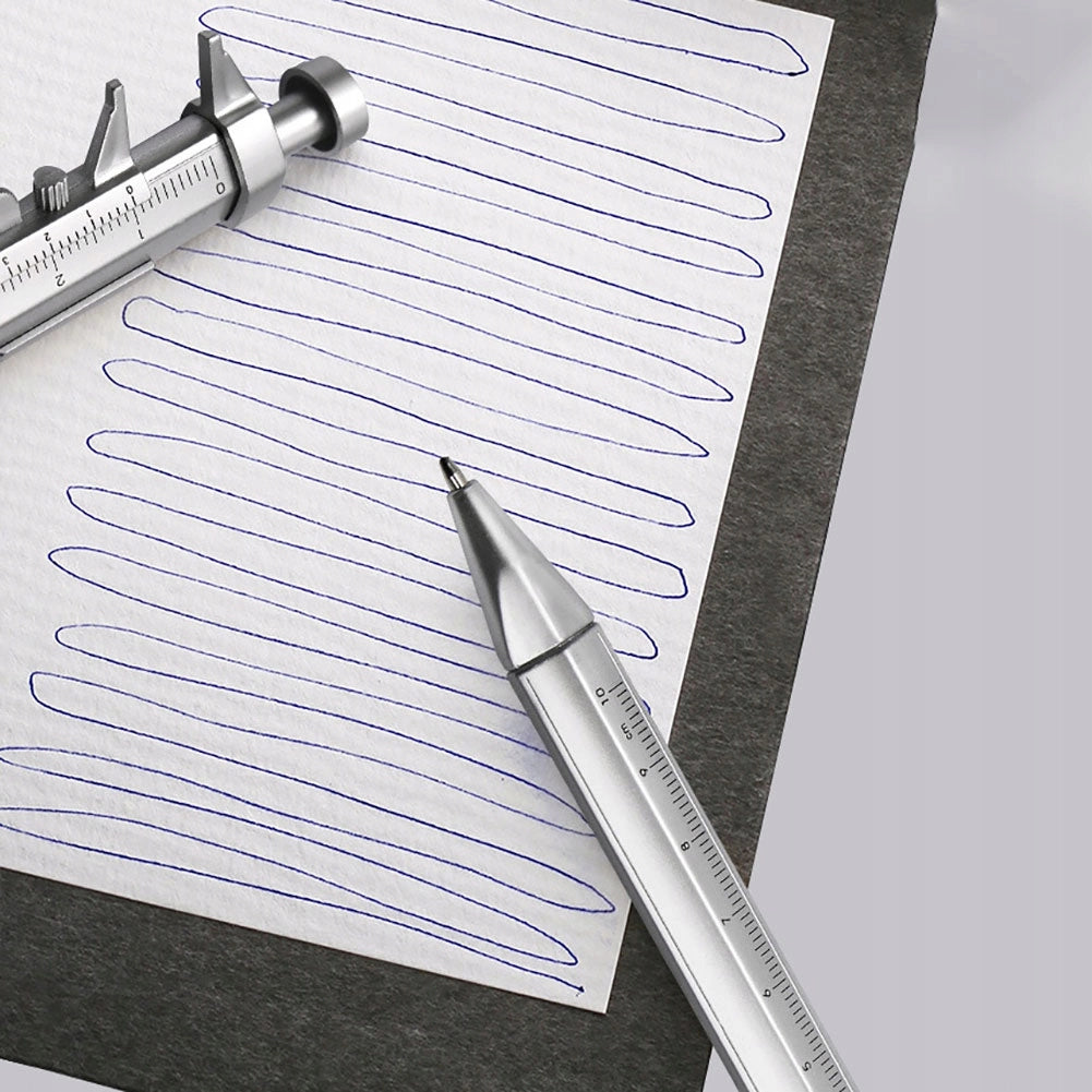 Penna con Calibro 0-100 mm – Strumento 2 in 1 per Misurazioni Precise e Scrittura | Precisione +0.02 mm