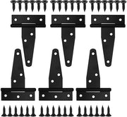 Scharnier Heavy Duty in Acciaio - Nero - Piastra di Riparazione del Serramento - Serramenti delle Porte - Apertura di 180 Gradi - Resistente alla Corrosione - Installazione Facile - Serramento delle Porte con Scharnier