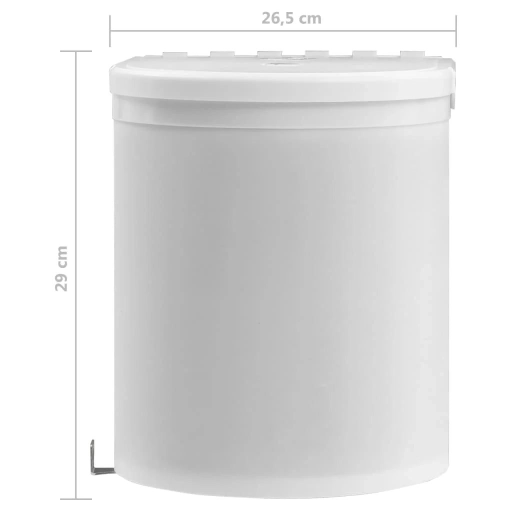 Pattumiera da cucina integrata in plastica bianca da 12 litri 02_0006062