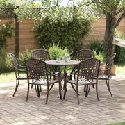 Set da Pranzo per Giardino 7 pcs Bronzo Alluminio 3334688
