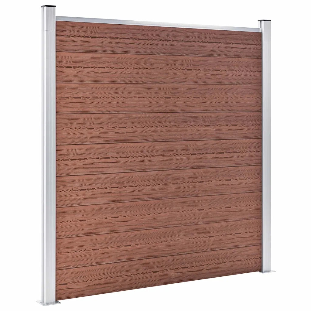 Pannello di Recinzione in WPC 180x186 cm Marrone 49066
