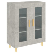 Credenza | Madia | Buffet da pranzo | Armadio da pranzo Grigio Cemento 69,5x34x90 cm in Legno Multistrato