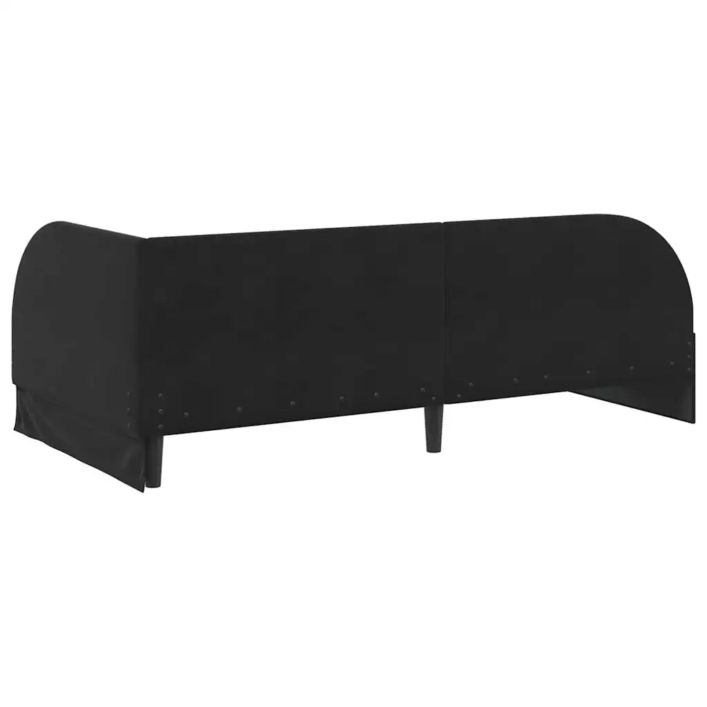 Struttura Letto Angolare con Materasso 2 pz-Giroletto con materasso Nero Velluto 882440