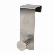 Trade Shop - Appendiabiti Da Porta Con 1 Gancio 4x11.5cm Silver Per Asciugamani Vestiti 87782 -