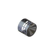 Terminale scarico fumi orizzontale inox d80 mm
