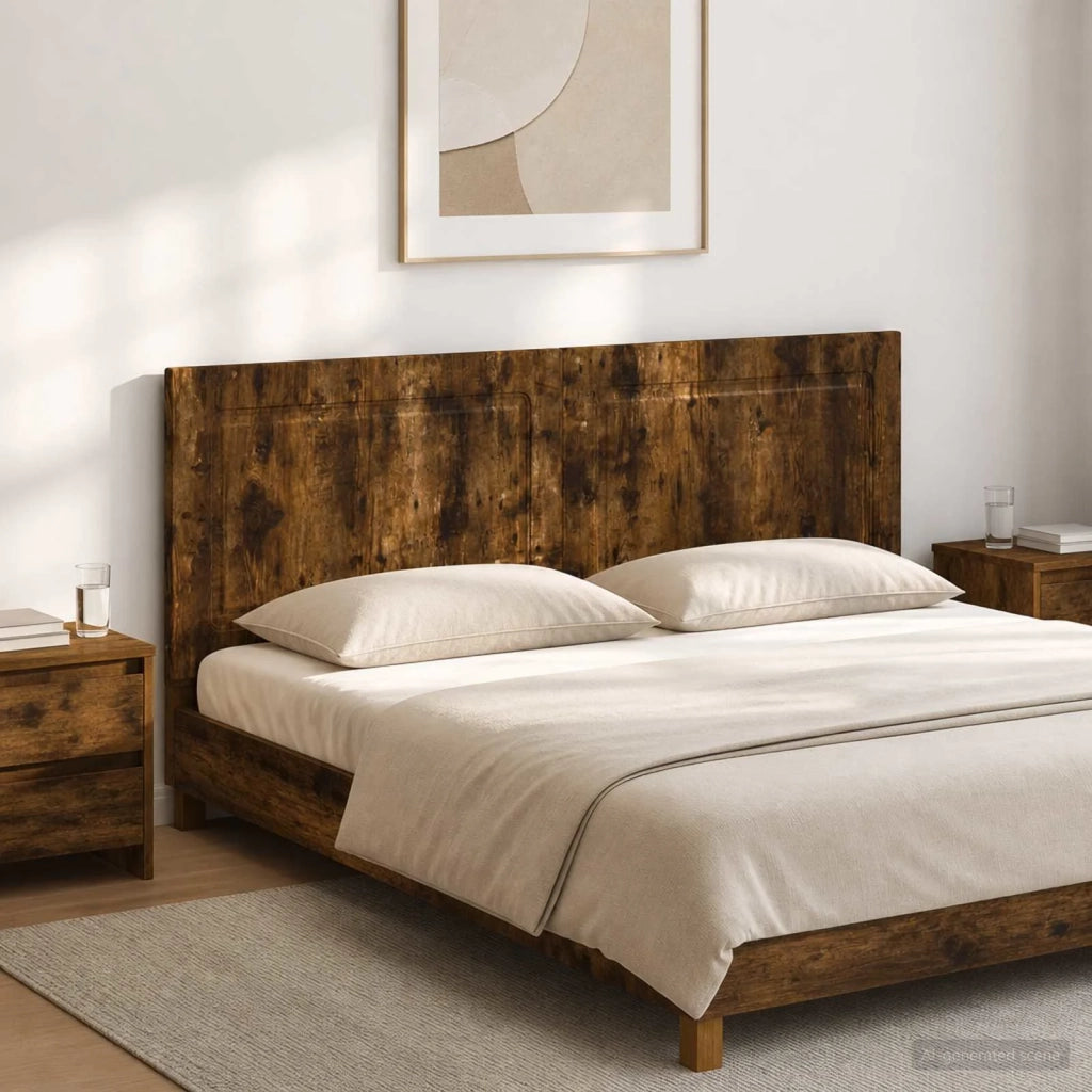Testiera da Muro UTRECHT Rovere Fumo Legno ingegnerizzato 897830