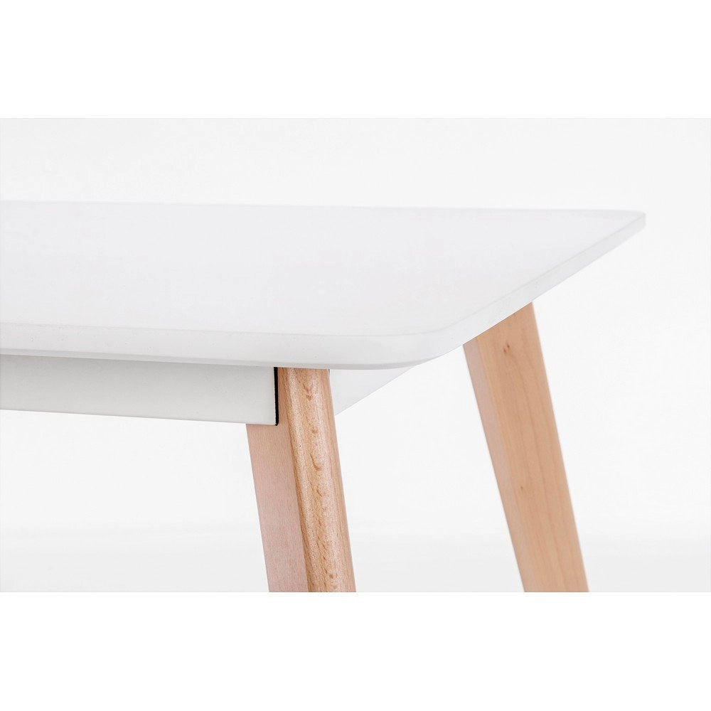 Tavolo Legno Bianco Scandinavo da Interno 120x80 - AURORA