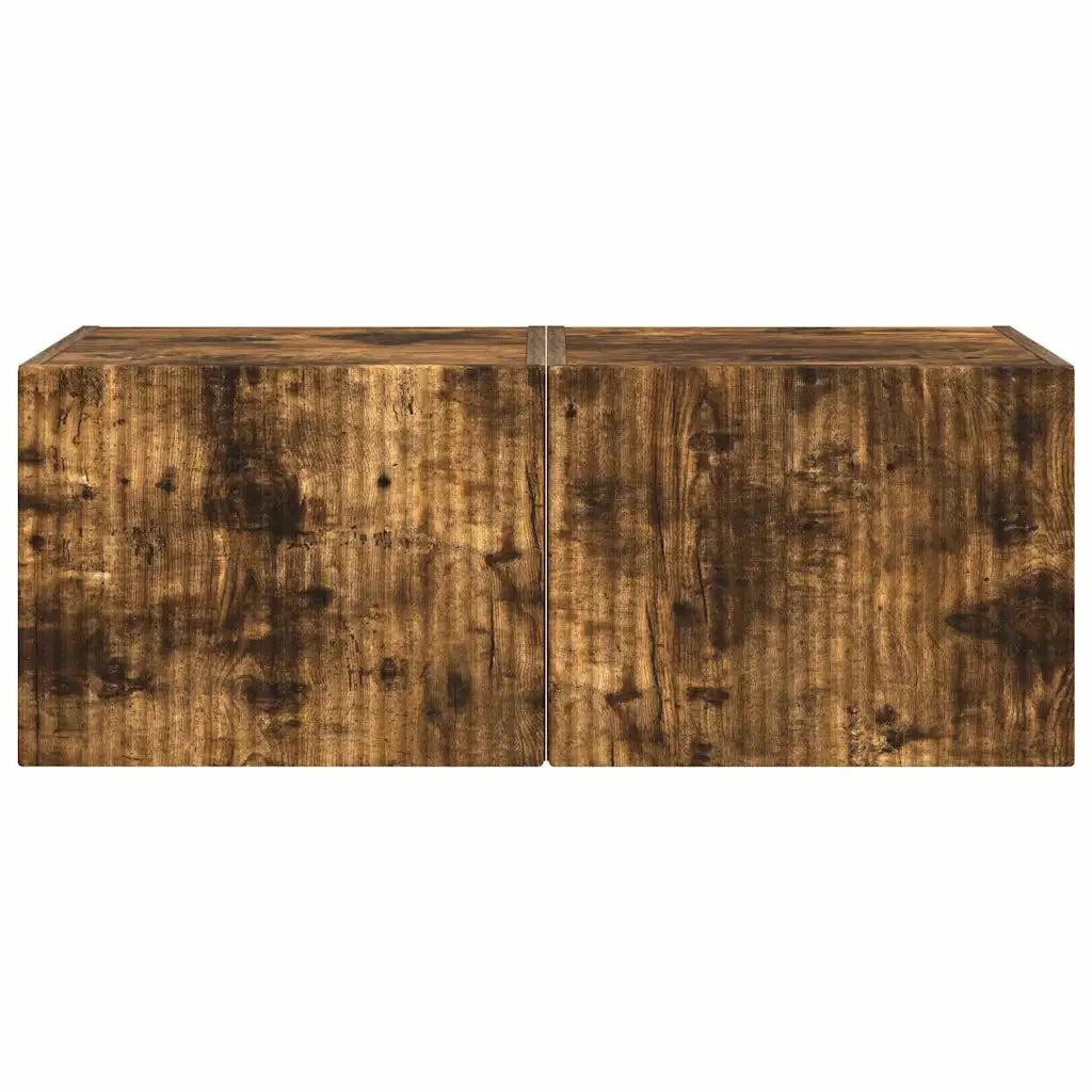 Mobile TV da parete 2 pcs Rovere fumé 39 x 31 x 29,5 cm