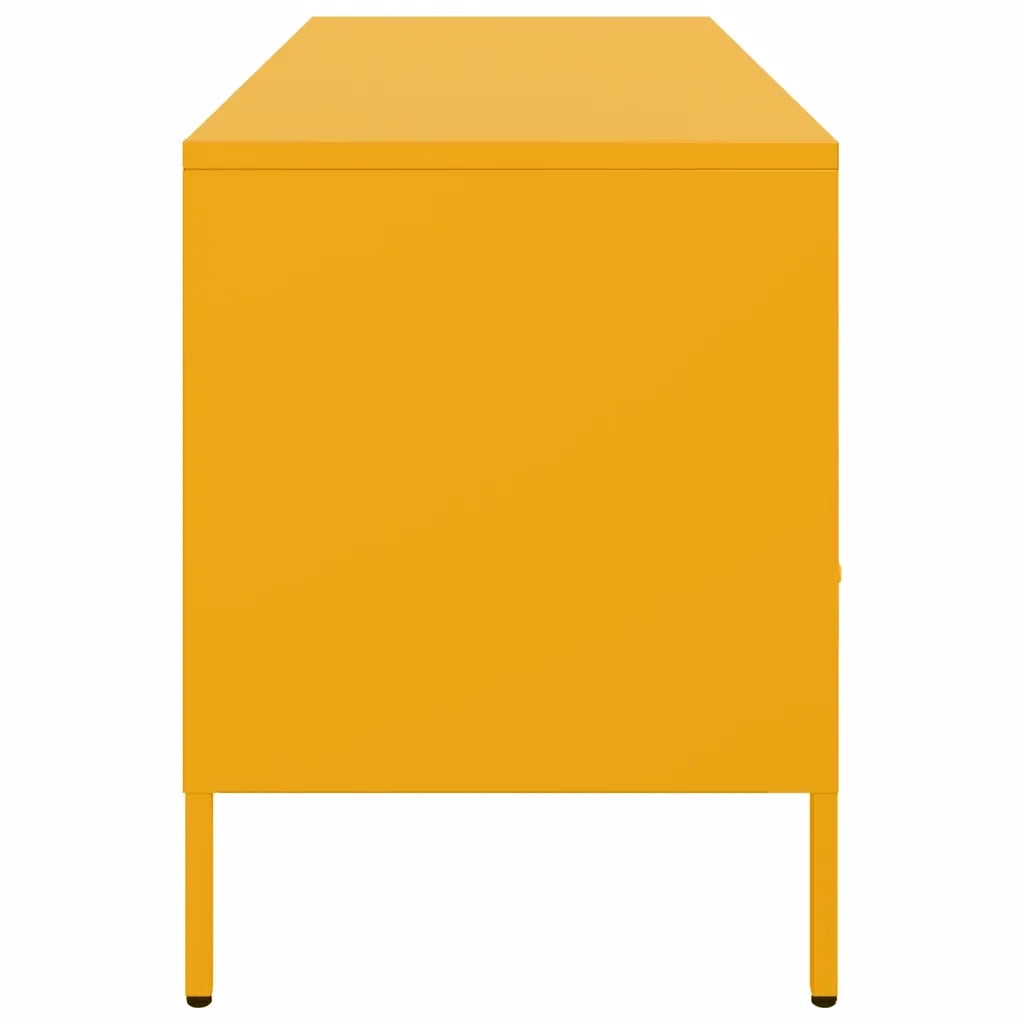 Mobile TV Giallo Senape 100,5x39x50,5 cm in Acciaio 843039