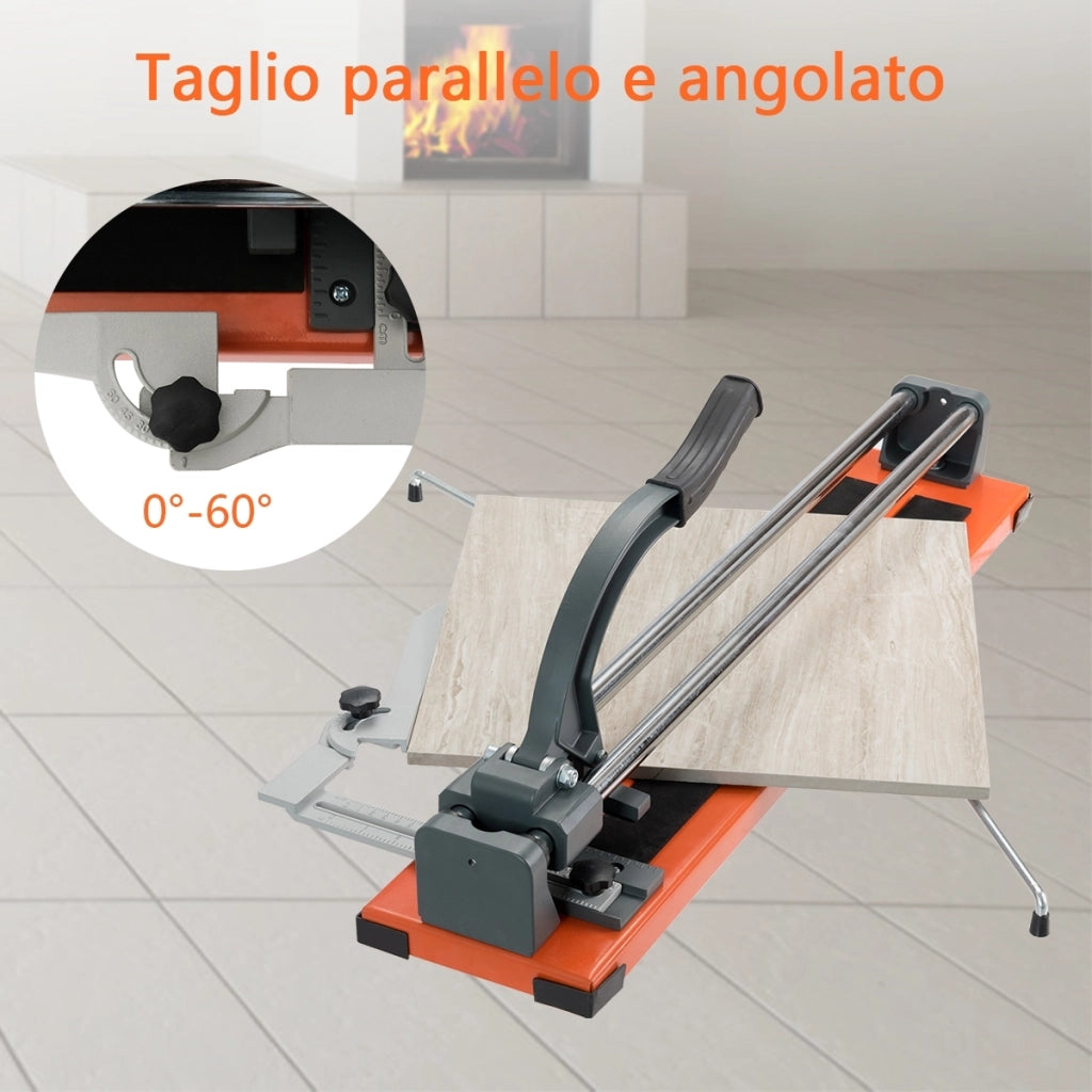 Tagliapiastrelle manuale professionale di 61cm con scala graduata rimovibile