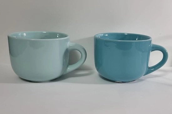 Set di colazione ceramica, soffritto - set da 2, resistente al microonde e lavastoviglie - insalata di muesli dessert salata tè latte 550 cm