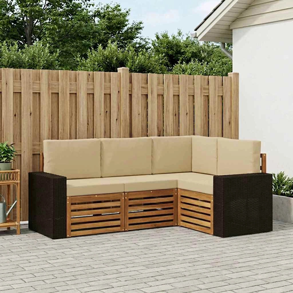 Set di divani da esterno 4 pz Poliestere 3384304