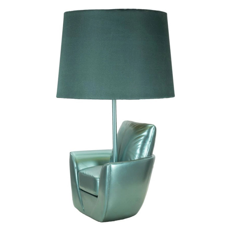 Lampadelle A Da Comodino Midcentury Turchese cm ø 26x43
