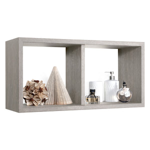 Mensola da Muro In Legno Di Design Modello MORGANA MAXI, Misure 70x35 p23.7 cm. Finitura ROV. GRIGIO - MADE IN ITALY