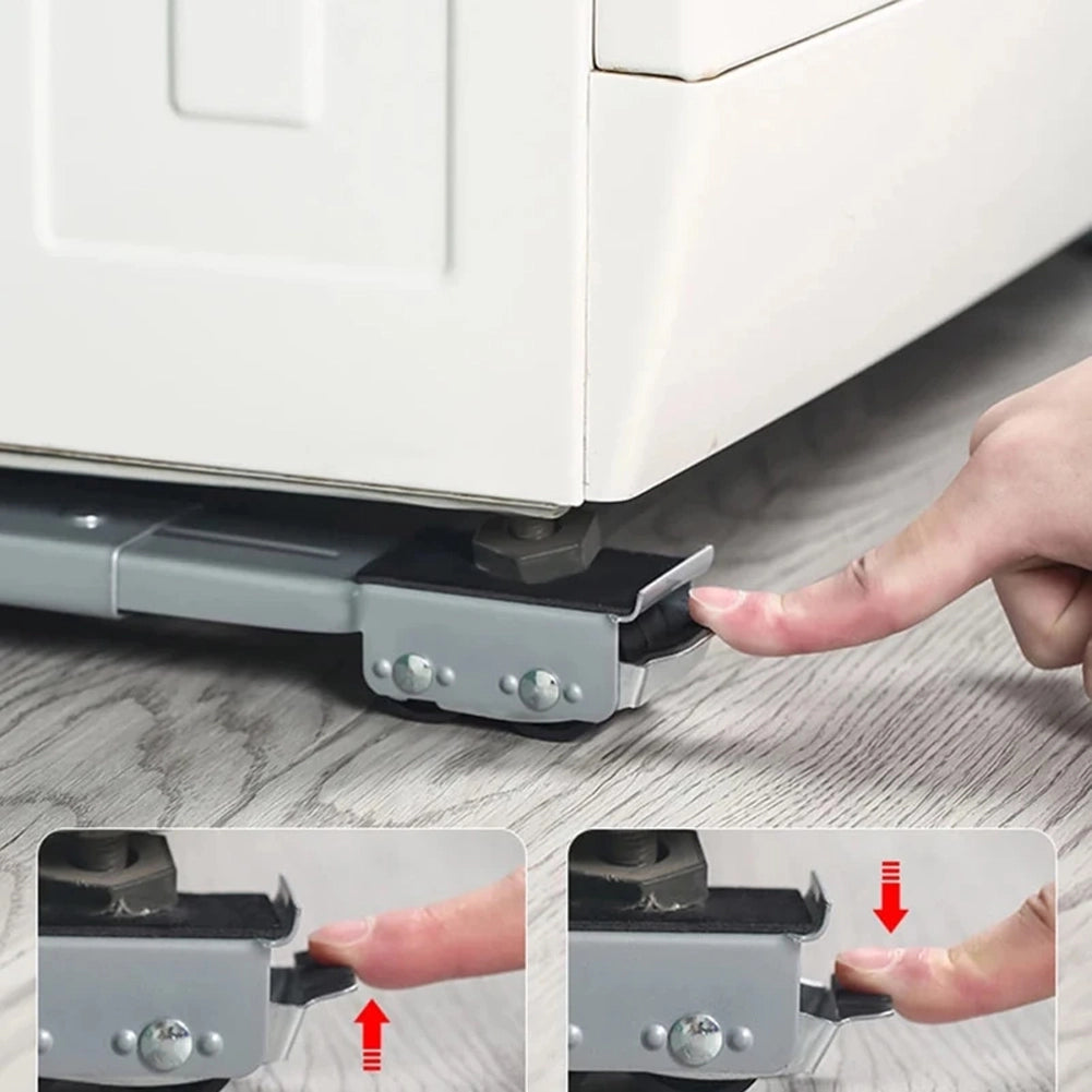 Base Lavatrice con Ruote Set 2 barre Sposta Mobili Frigorifero Asciugatrice
