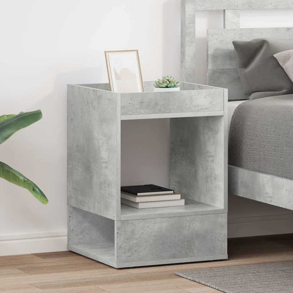 Tavolino 2 pcs Grigio cemento 40 x 40 x 56 cm Legno multistrato