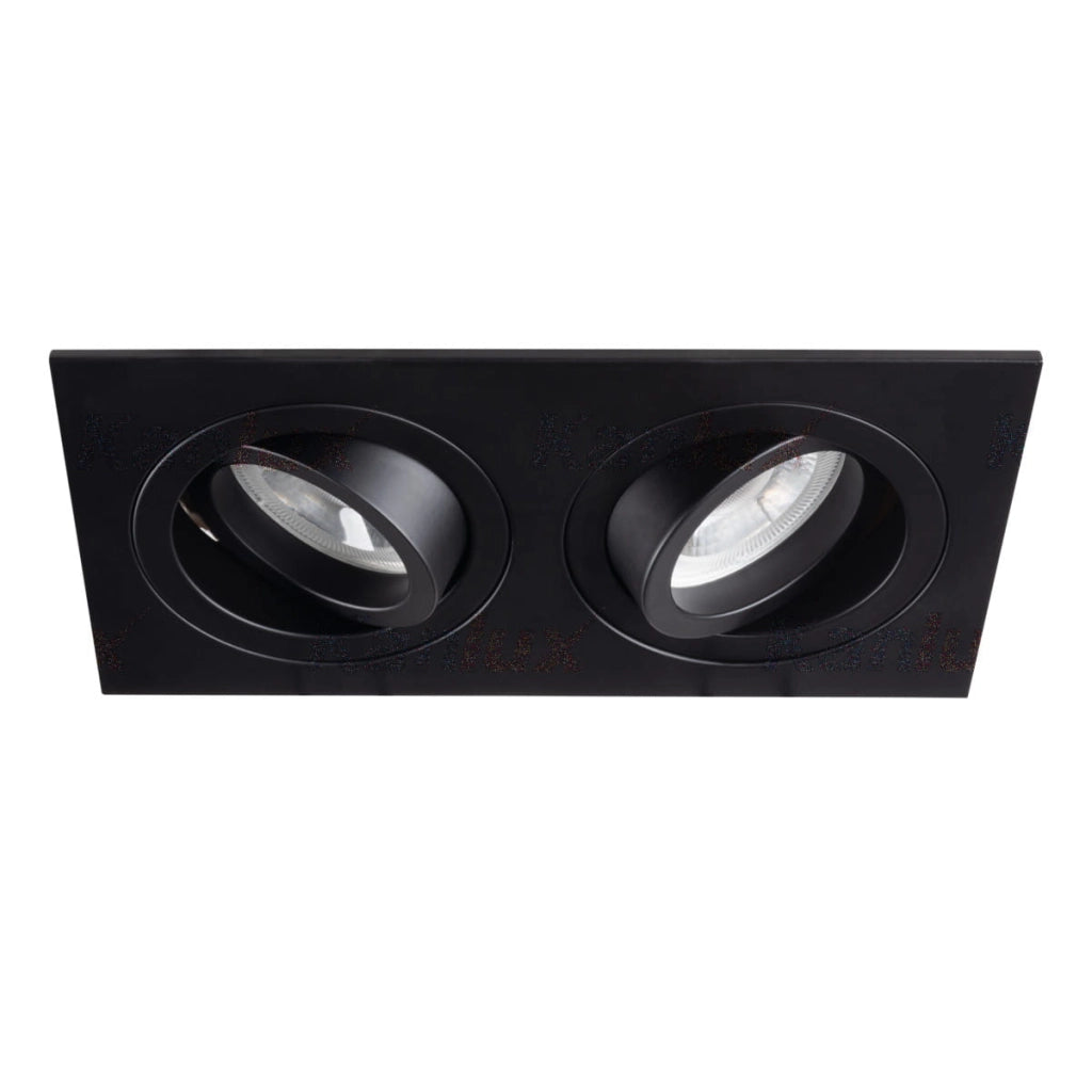 Kanlux SEIDY faretto da incasso doppio nero GX5.3 50W
