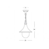 Plafoniera Da Esterno Lampara Alluminio E Termoplastica Ruggine 1 Luce E27